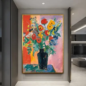 Famous Matisse FLoral Artwork Wall Art Modern Flower Oil Poster And Print Abstract Graffiti Canvas Painting Living Room Decor