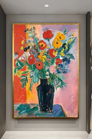 Famous Matisse FLoral Artwork Wall Art Modern Flower Oil Poster And Print Abstract Graffiti Canvas Painting Living Room Decor