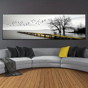 1pc Industrial Style Bridge Scenery HD Canvas Painting Art Posters for Home and Office Decor Wall Pictures Frameless