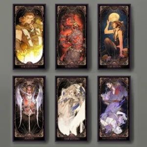 Hot Video Game B-Baldur's Gate 3 Fantasy Anime Character Tarot Poster Canvas Printed Wall Art Pictures Home Decor Gift