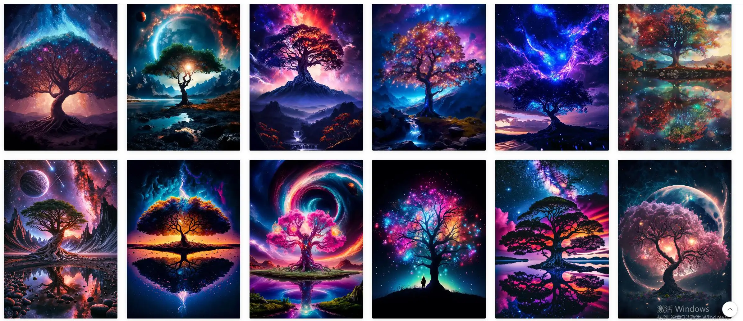 Space Fantasy Landscape Posters Print Canvas Wall Art Eternal Tree Under the Cosmic Sky Painting for Living Room Home Decor - Image 3