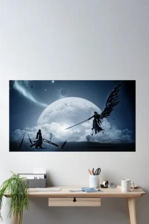 Final Fantasy VII Game, Art Print Silk Poster Home Wall Decor